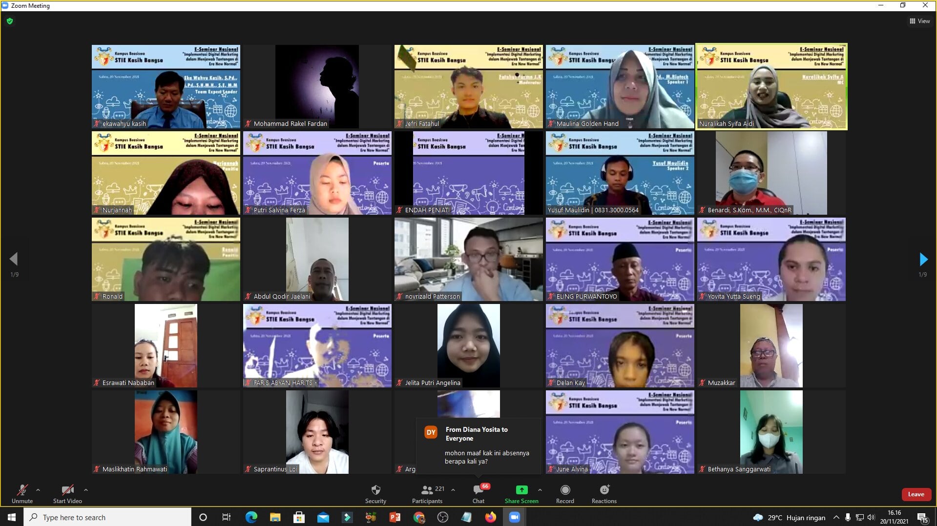 E-Seminar Nasional STIE Kasih Bangsa yang ke 60 “Implementasi Digital Marketing Dalam Menjawab Tantangan Di Era New Normal”