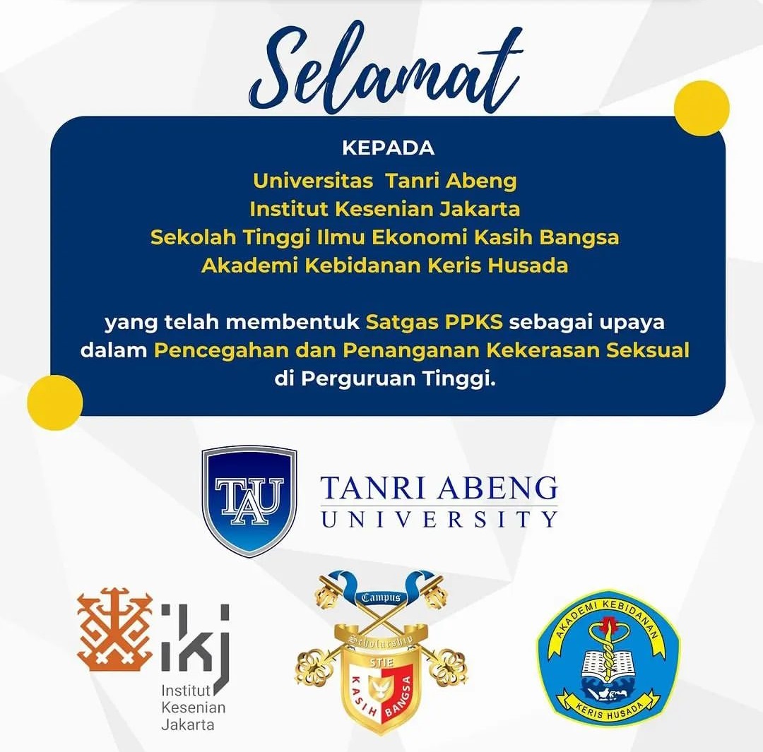 Selamat Kepada STIE Kasih Bangsa atas Penghargaan yang di Peroleh atas Pembentukan Satgas PPKS.