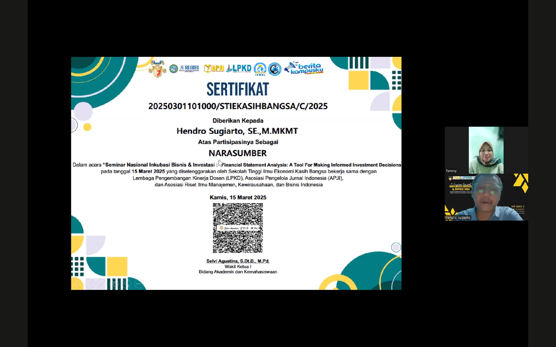 Seminar Nasional Inkubasi Bisnis & Investasi “Financial Statement Analysis: A Tool for Making Informed Investment Decisions”