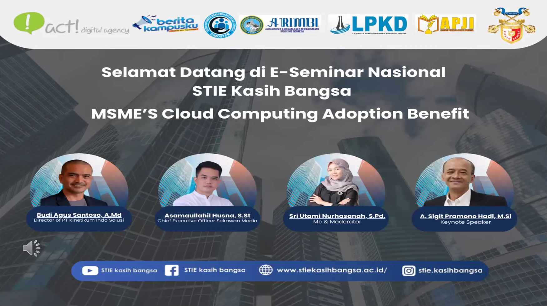 Seminar Nasional Inkubasi Bisnis & Investasi “MSME’s Cloud Computing Adoption Benefit”