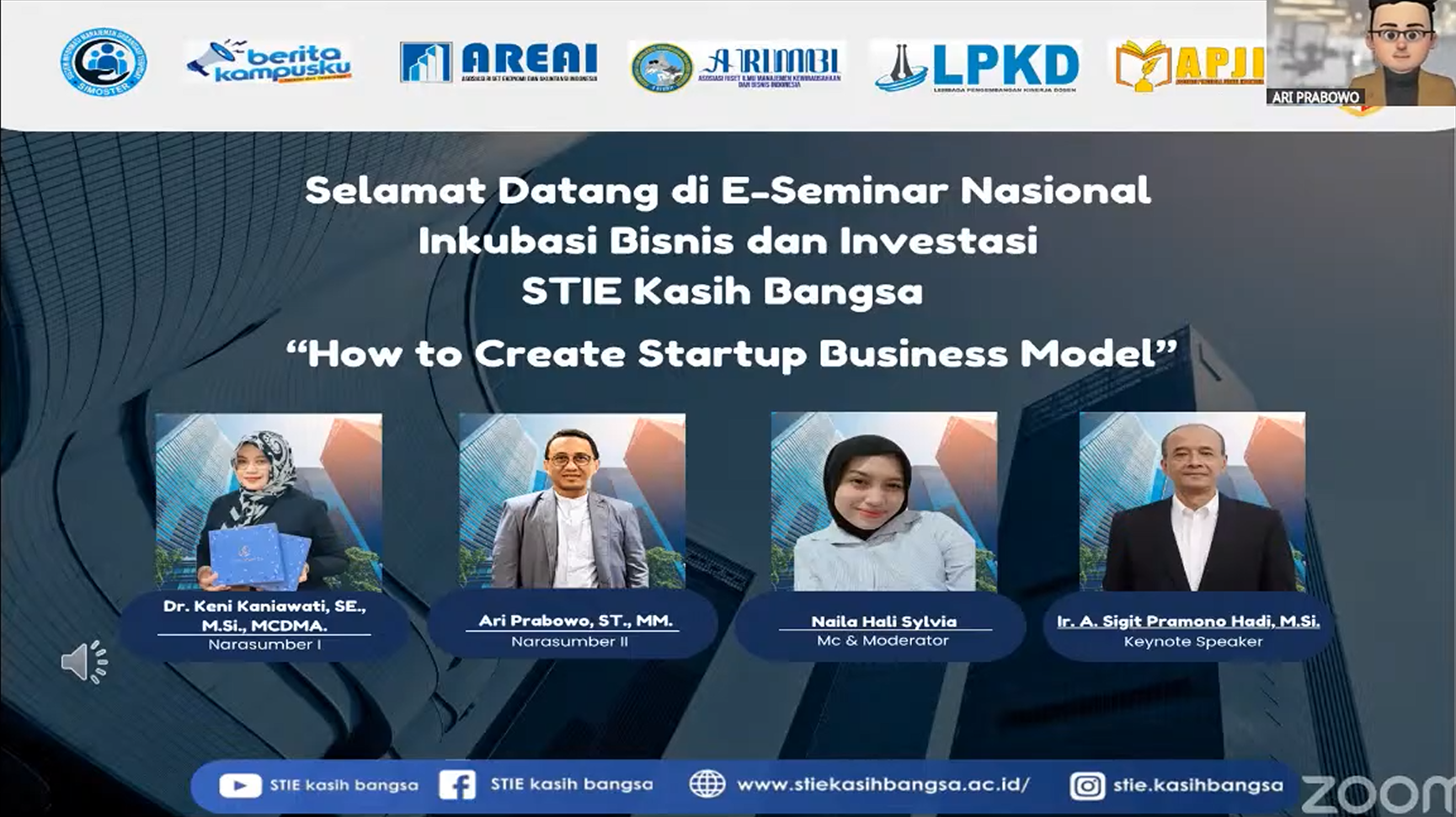 Semianar Nasional Inkubasi Bisnis & Investasi “How To Create A Startup Business Model”