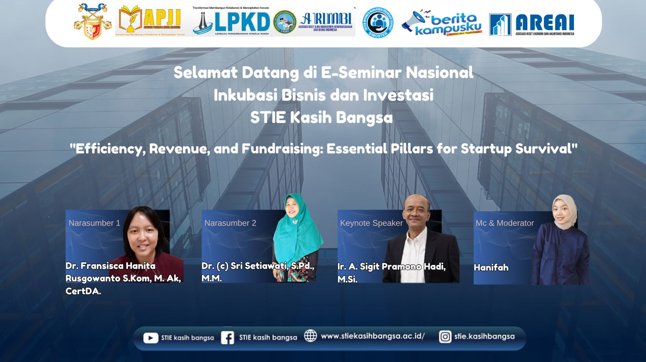 Seminar Nasional Inkubasi Bisnis & Investasi “Efficiency, Revenue, And Fundraising: Essential Pillars For Startup Survival”