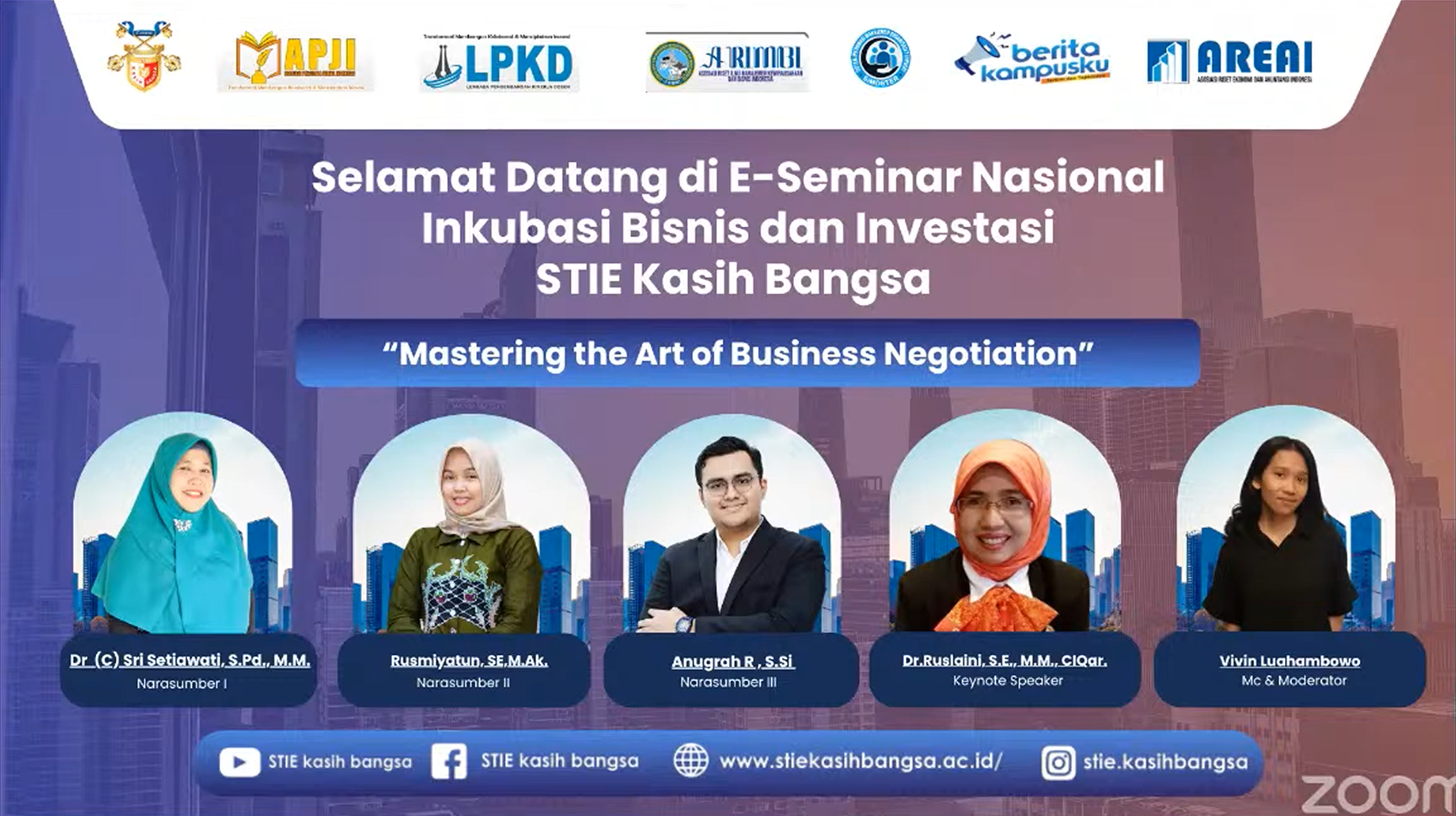 Seminar Nasional Inkubasi Bisnis & Investasi “Mastering the Art of Business Negotiation”